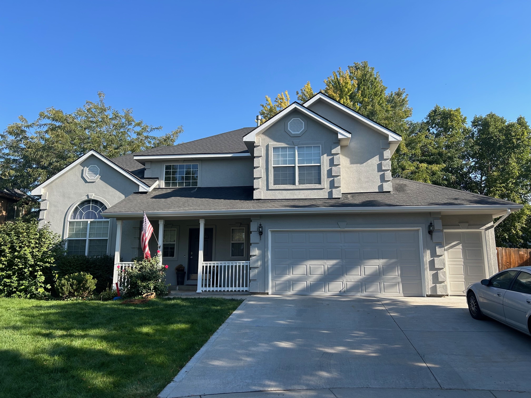 Neat American home exterior painted